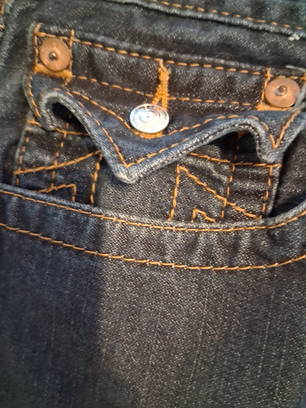 True Religion Men's Dark Blue Straight-Leg Jeans